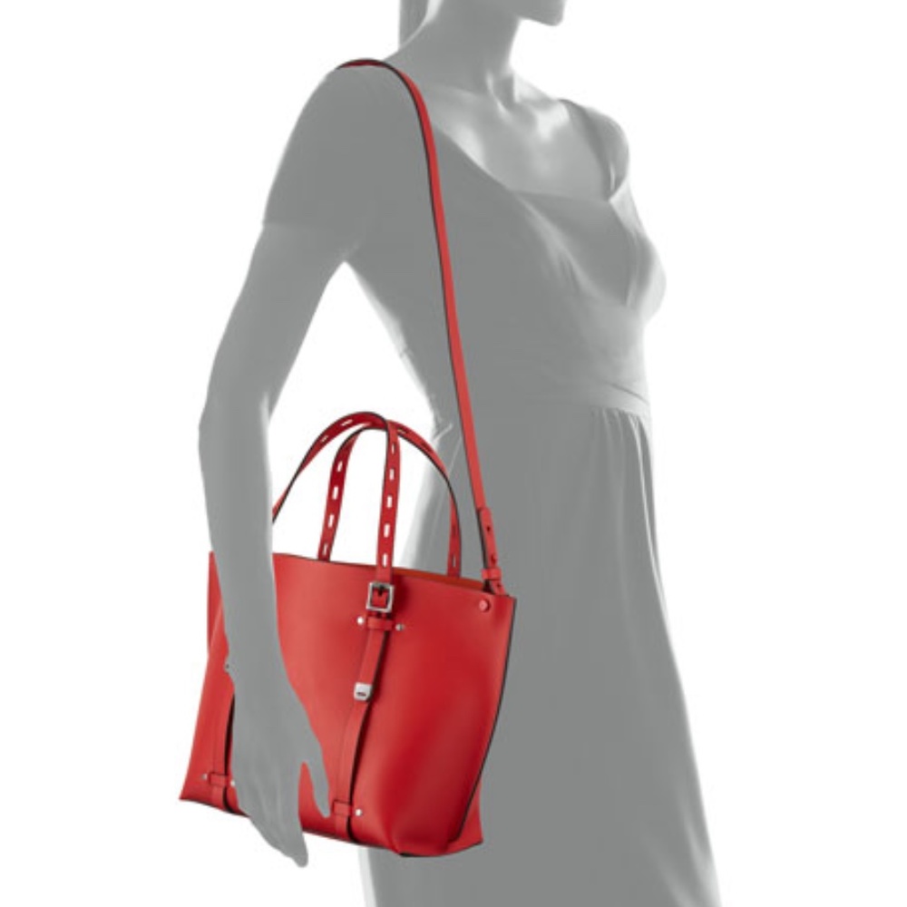 NWT $395 Rag & Bone Mini Field Tote in Red! - Picture 3 of 5